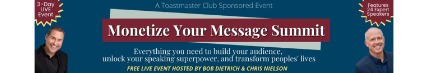 Monetize Your Message summit banner